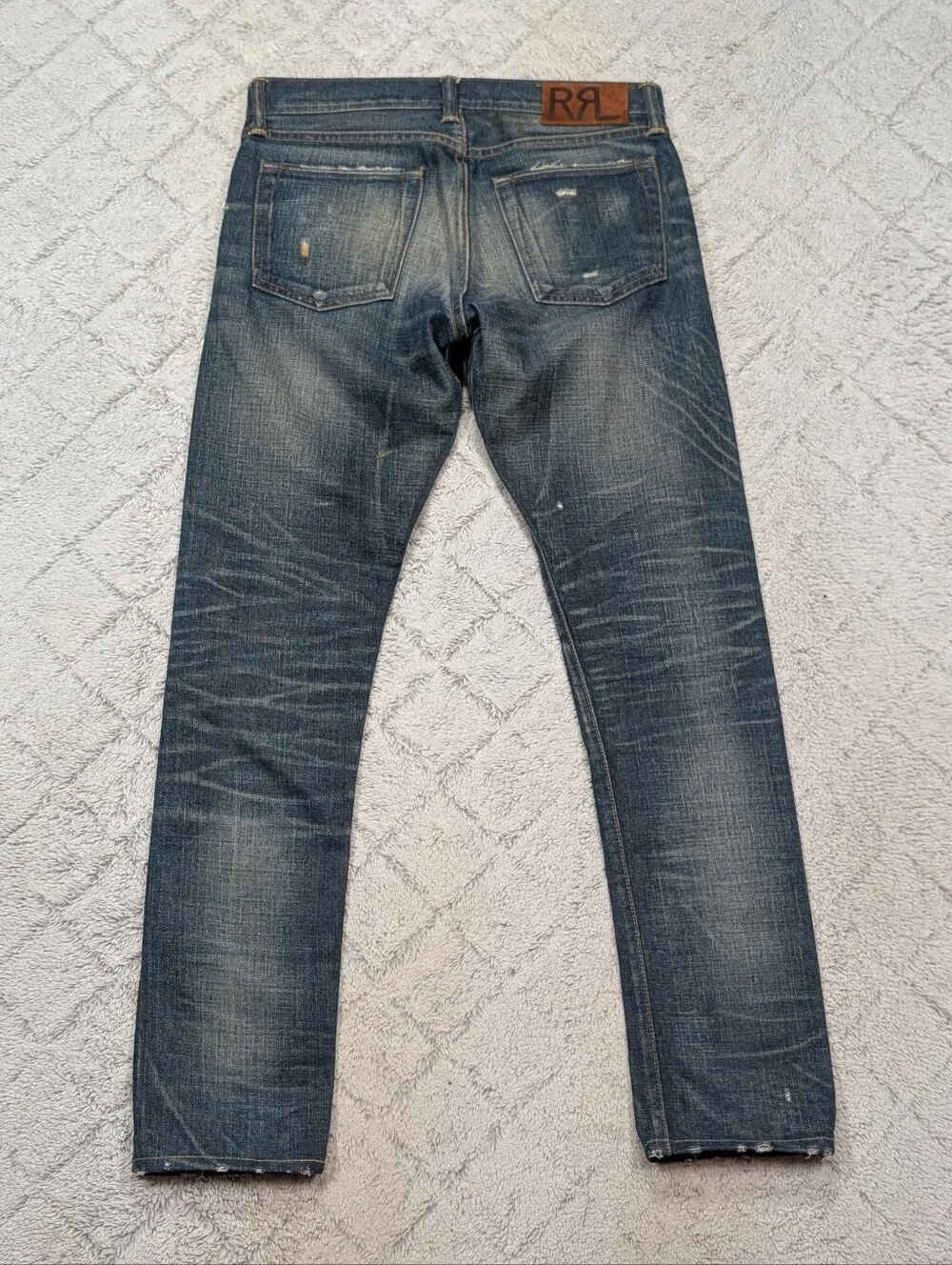 RRL Ralph Lauren Jeans Mens 30x32 Blue Double RL Slim Narrow Japanese Selvedge